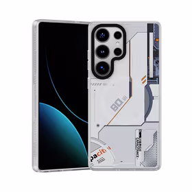 Benks Dynamic magnetinis Mecha dėklas (D045) Samsung Galaxy S25 Ultra telefonui, baltas