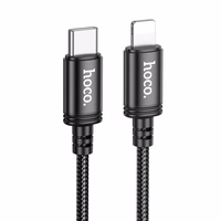 Kabelis USB C į Lightning Hoco PD 27W 2 m X89 juodas