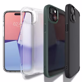 Spigen Ultra Hybrid dėklas telefonui iPhone 15 Plus - skaidrus matinis