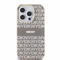 DKNY IML Mono ir Stripe Magnetinis dėklas telefonui iPhone 15 Pro Max - smėlinis