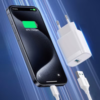 Joyroom JR-TF4 18W sieninis įkroviklis su 3A USB-A - USB-C 1m laidu - baltas