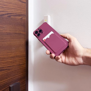 Kortelių šarvuotas dėklas telefonui Xiaomi Redmi 10X 4G / Xiaomi Redmi Note 9, silikoninis oro pagalvės tipo dėklas su kortelių laikikliu, oranžinis