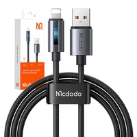 Mcdodo CA-5660 USB-A į Lightning kabelis su mirksinčia šviesa 1.2m (juodas)