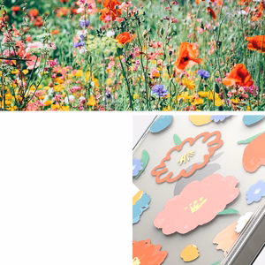 Ringke Fusion Design šarvuotas dėklas su geliniu rėmeliu iPhone 14 Plus skaidrus (Floral) (FD637E31)
