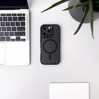 "Samsung Galaxy A37" blizgantis dėklas, suderinamas su "MagSafe" - juodas