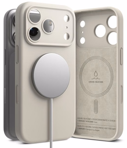 Ringke MagSafe silikoninis dėklas, skirtas iPhone 18 Pro Max – smėlio spalvos