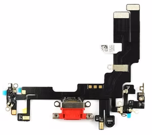 Lankstus kabelis iPhone 14 įkrovimo jungtis su mikrofonu raudona originalus