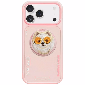 Nimmy Glasses Cool Dog magnetinis dėklas telefonui iPhone 17 - rožinis