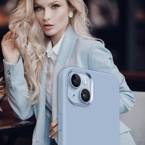 Crong Color Cover LUX Magnetic dėklas, skirtas iPhone 15 Plus, suderinamas su MagSafe, mėlynas