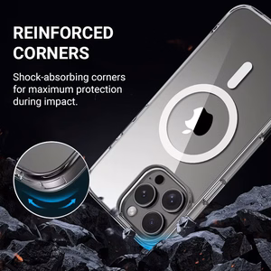 Crong Clear MAG Cover MagSafe dėklas, skirtas iPhone 16, skaidrus