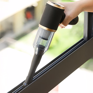 Mini Foldable Handheld Car Vacuum Cleaner with Blower Function - Black