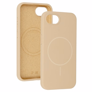 Magnetinis plonas silikoninis dėklas telefonui Iphone 16e (m) - rudas