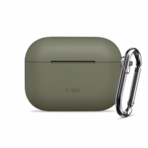 Tech-Protect silikoninis dėklas su kabliuku AirPods Pro ausinėms - alyvuogių