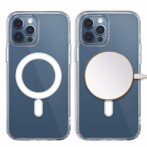 "iPhone 16 Pro Max" 6,9" skaidrus, su didele skyle, 1,5 mm magnetinis dėklas su apsauga nuo smūgių