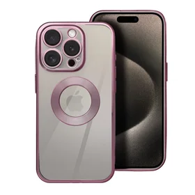 Dėklas GLAM telefonui IPHONE 14 Pro rožinis