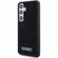 Karl Lagerfeld su kalnų krištolo metaliniu logotipu dėklas telefonui Samsung Galaxy S24 - juodas