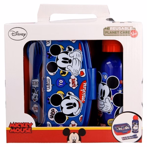 Mickey Mouse pietų dėžutės rinkinys su 400 ml gertuve ir stalo įrankiais