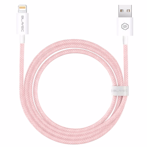 Blavec Kabelis Candy pintas - USB į Lightning - 2,4A 3 metrai Apple CarPlay (CCA-UL24P30) rožinė
