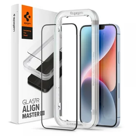 Spigen ALM Glass FC grūdintas stiklas iPhone 13 / 13 Pro / 14 – juodas