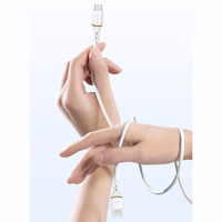 Dudao L25T USB-A - USB-C silikoninis kabelis 5A 1 m - baltas