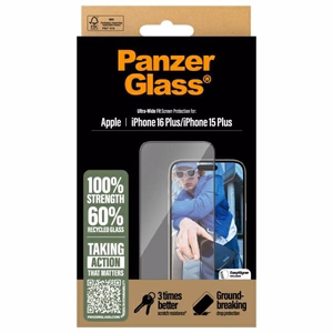 PanzerGlass apsauginis stiklas iPhone 16 Plus 6.7" itin platus 2863