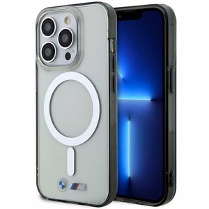 Dėklas BMW BMHMP14XHCRS iPhone 14 Pro Max 6.7" skaidrus kietas dėklas Sidabrinis Žiedas MagSafe