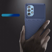 Thunder dėklas telefonui lankstus šarvuotas dėklas Samsung Galaxy A73 mėlyna