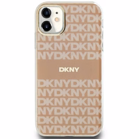 DKNY IML mono ir juostos magnetinis dėklas iPhone 11 / Xr - rožinis