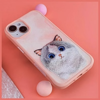 Nimmy Big Eyed Pet 2.0 katės dėklas iPhone 15 Pro Max - rožinis