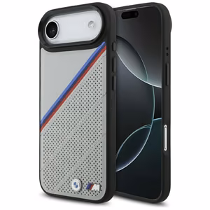 BMW M trispalvis metalinis logotipas magnetinis dėklas telefonui iPhone 17 Air - pilkas