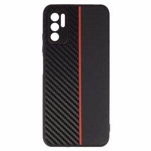 Tel Protect ANGLIES dėklas Xiaomi Redmi Note 10 5G juodas su raudona juosta