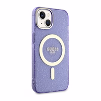 Guess GUHMP14MHCMCGU iPhone 14 Plus 6.7" violetinis auksinis dėklas MagSafe