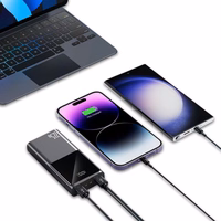 Išorinė baterija Tech-Protect PB13 20000mAh 22.5W 2x USB-A / USB-C / Lightning su USB-C / USB-A kabeliu - pilka
