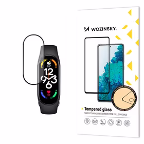 Wozinsky pilnas klijai Xiaomi Mi Band 7 juodas grūdintas stiklas