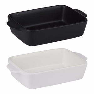 Alpina - Ceramic rectangular ovenproof dish 21.8x13.2x5 cm (baltas)
