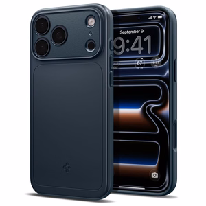 Spigen Thin Fit MagSafe dėklas, skirtas iPhone 17 Pro Max / 18 Pro Max, mėlynas