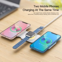 Belaidis Įkroviklis Essager "Nuo 3in1" Baltas 15W (iPhone / Apple Watch / Airpods / Night Lamp)