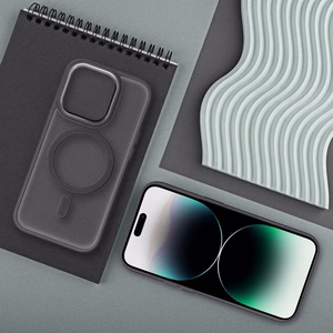 MATTE MAG COVER magnetinis dėklas telefonui, suderinamas su MagSafe, skirtas IPHONE 17 Pro, titano spalvos