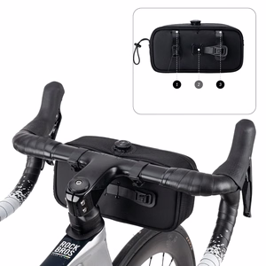 Rockbros TL001 ROAD TO SKY 1.9L Waterproof Handlebar Bike Bag - Black