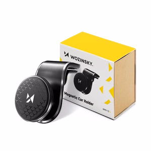 Automobilinis universalus telefono laikiklis Wozinsky WMH-03 tvirtinamas ant ventiliacijos grotelių, magnetinis, juodas