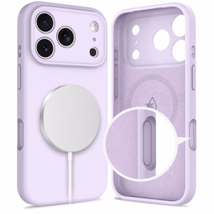 Tech-Protect Silicone magnetinis dėklas telefonui iPhone 17 Pro - violetinis