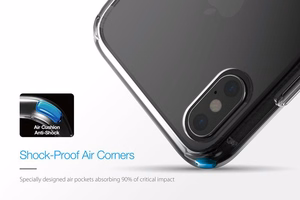 Just Mobile Tenc Air dėklas, skirtas iPhone XS / X, krištolo juodumo