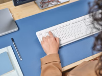 Trust Ody II belaidis komplektas (klaviatūra + pelė) baltas US