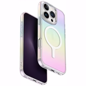 Uniq Iridescia Magclick įkrovimo dėklas iPhone 16 Pro Max – įvairiaspalvis