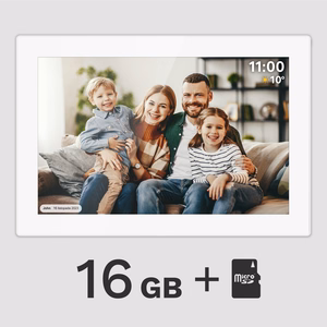 Kruger&Matz FRAMEO Wi-Fi 10,1 colio skaitmeninis nuotraukų rėmelis, baltas