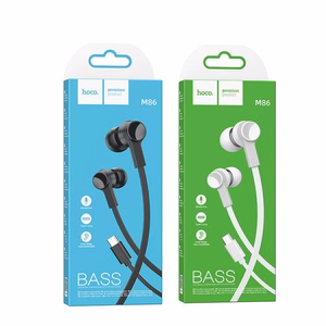 HOCO kabelinės ausinės Type-C su mikrofonu M86 juodos
