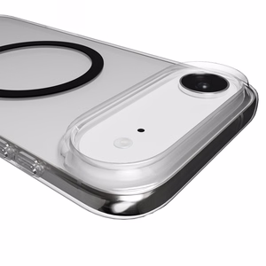 Puro Lite Mag TPU+PC magnetinis dėklas telefonui iPhone 17 Air - permatomas su juodu žiedu