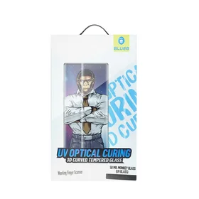 5D Mr. Monkey stiklas - Samsung Galaxy S23 Ultra permatomas (UV stiklas)