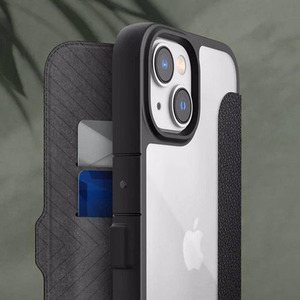 Raptic X-Doria Urban Folio dėklas, skirtas iPhone 14 Plus, atverčiamas, juodas