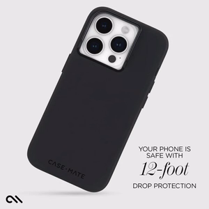 Case-Mate Silicone MagSafe dėklas, skirtas iPhone 15 Pro Max, juodas